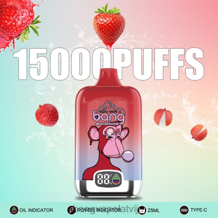 6420L11 Bang Vape Digital Smart Screen 15000 uzpūtienu 25ml vienreizējās lietošanas | Bang Vape Latvija