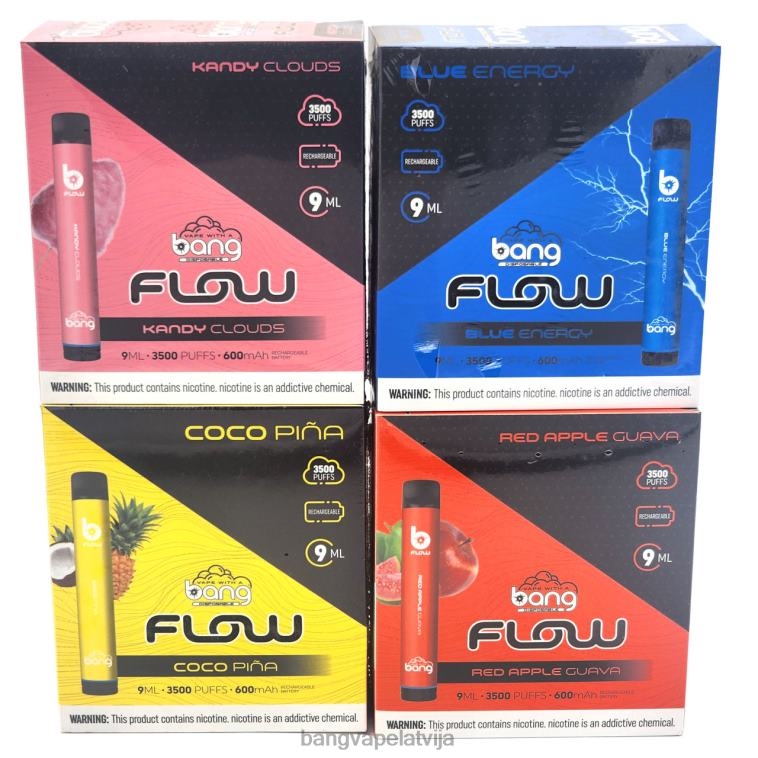 6420L37 Bang Vape Flow 3500 uzpūtienu (kaste ar 10) vienreizējās lietošanas | Bang Disposable Vape Review