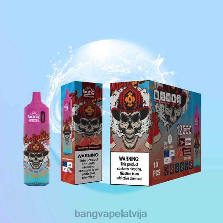 6420L4 Bang Vape Tornado 12000 uzpūtienu ar LED un tīkla spoli vienreizējās lietošanas | Vape Gang Disposables