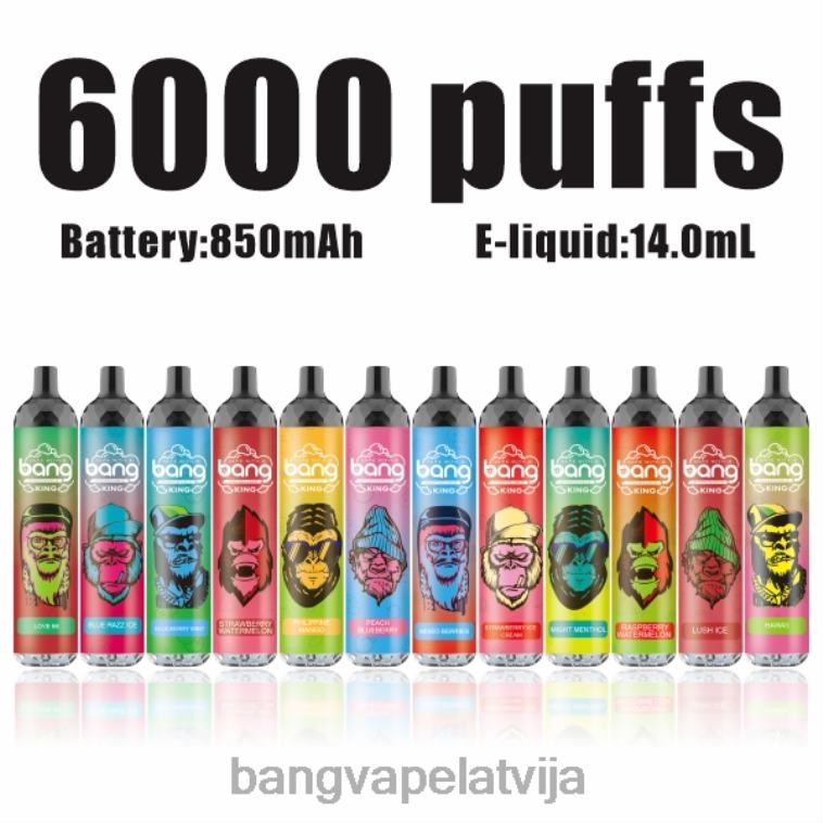 6420L8 Bang Vape King 6000 uzpūtienu 5% nic uzlādējams c tips vienreizējās lietošanas | Bang Vape Flavors