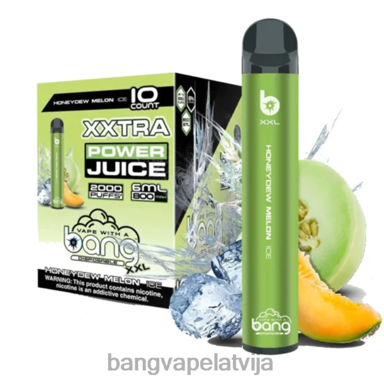 6420L18 Bang Vape XXL 2000 uzpūtienu medusrasas melones ledus | Bang Vape Flavors