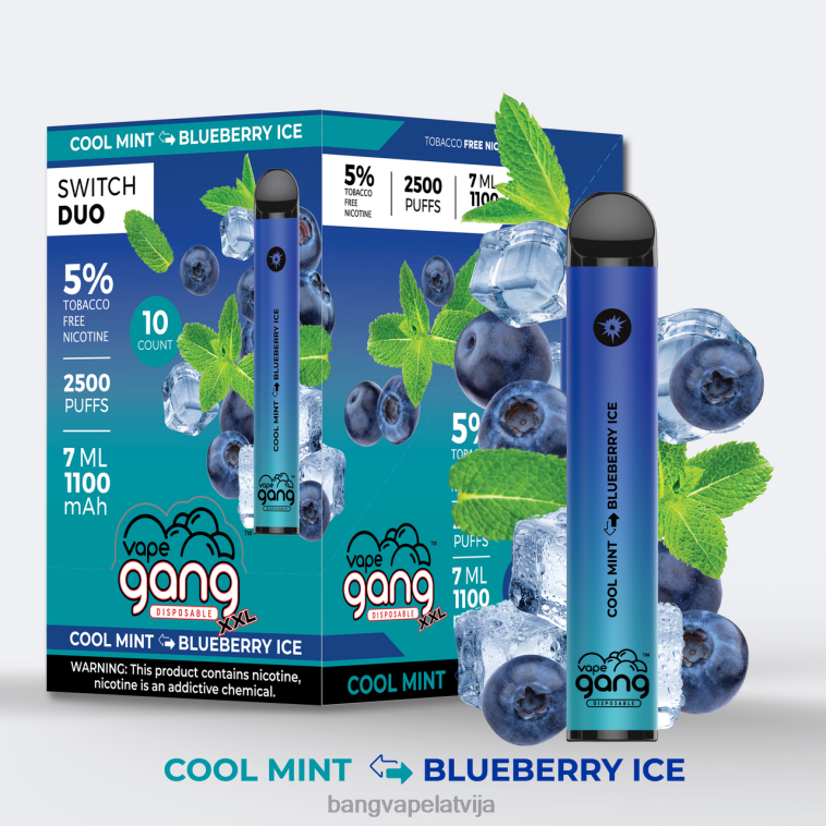 6420L48 Vape Gang Switch Duo 2 garšas (kastē 10) ļoti oga - gumijas lācis | Bang Vape Flavors